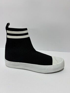 Neil Barrett Men’s Mid Sock Skater Sneakers Black, Size EUR 42, US 9 M